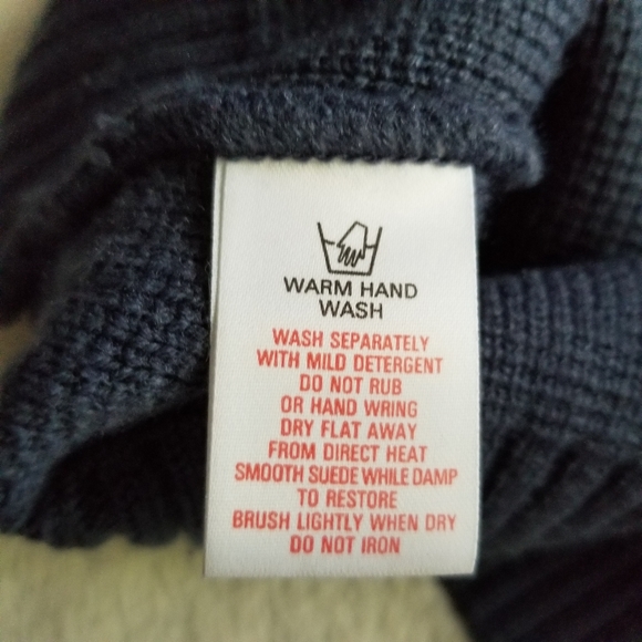 80s Vintage ST. MICHAEL Suede Accent Zip-up Cardigan Sweater Size 42 / XL - Picture 9 of 15